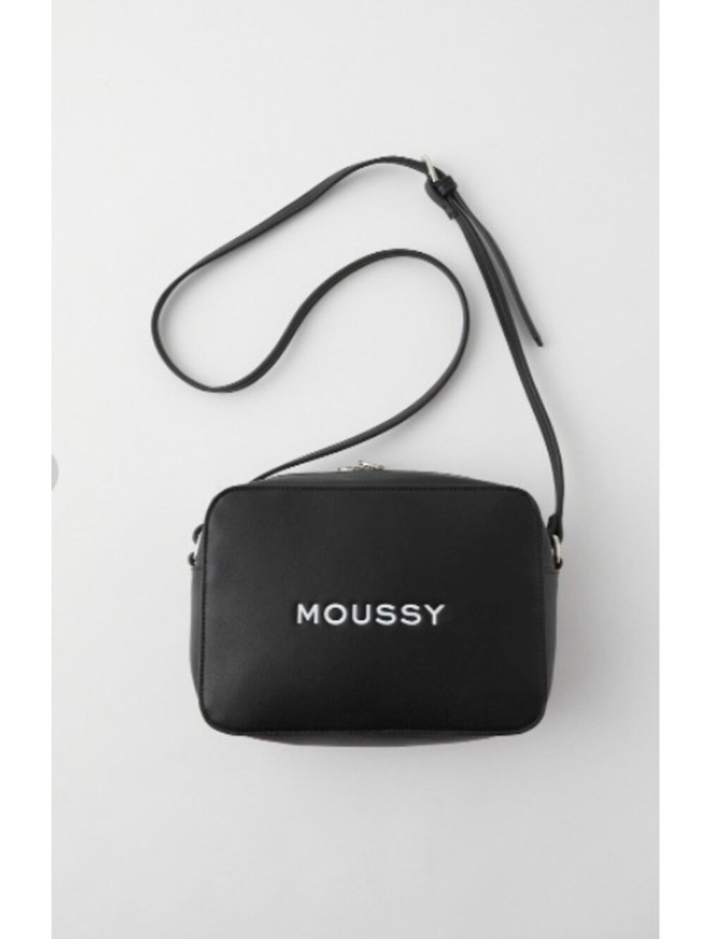 MOUSSY Black Camera Crossbody Bag Japanese Minimalist Y2K